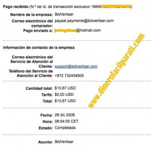 Lee más sobre el artículo Nos podemos fiar de Bidvertiser, comprobante de pago