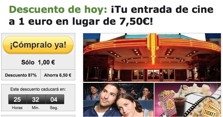 Lee más sobre el artículo Promoción de entradas de cine por 1 euro!