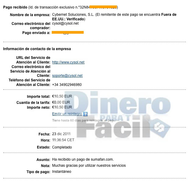 En este momento estás viendo Primer comprobante de pago de Sumafan