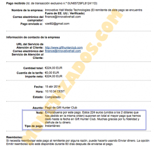 Lee más sobre el artículo El mayor comprobante de pago de GiftHunterClub de la historia.