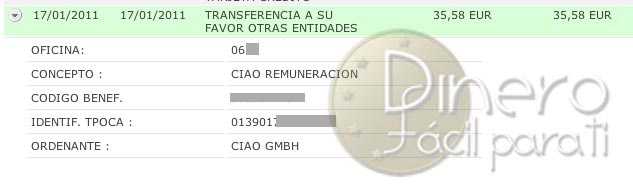 comprobante de pago de ciao