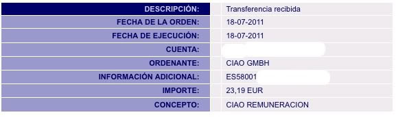 comprobante de pago CIAO