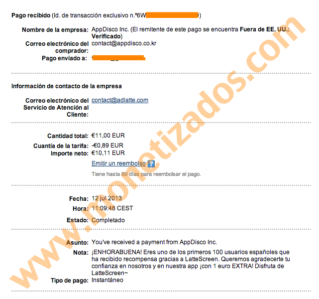 comprobante de pago de Lattescreen comprobante de pago de Lattescreen