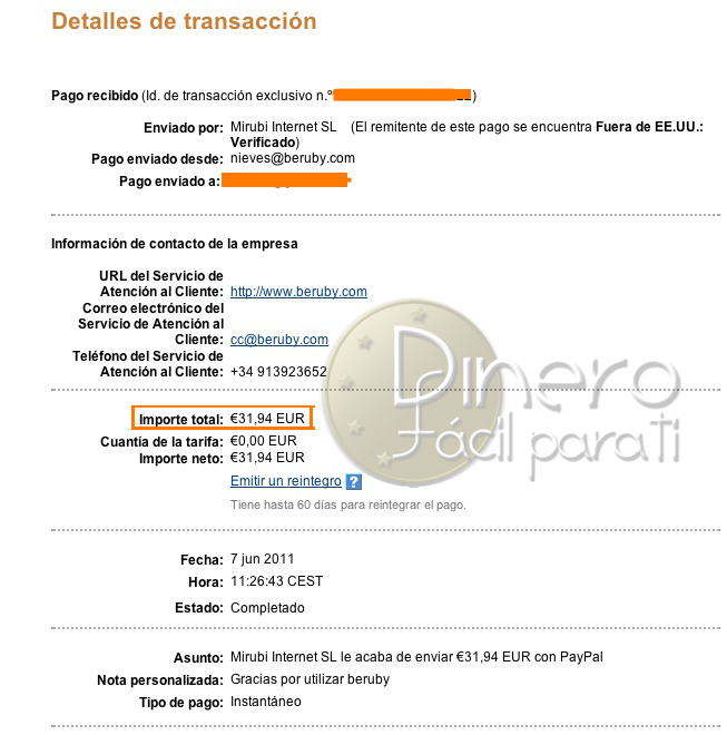 comprobante de pago de Beruby comprobante de pago de Beruby