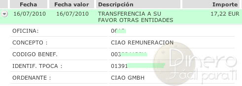 comprobante de pago ciao