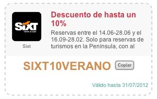 descuento sixt alquilar coche