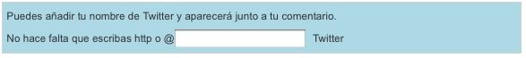 twitter en comentarios