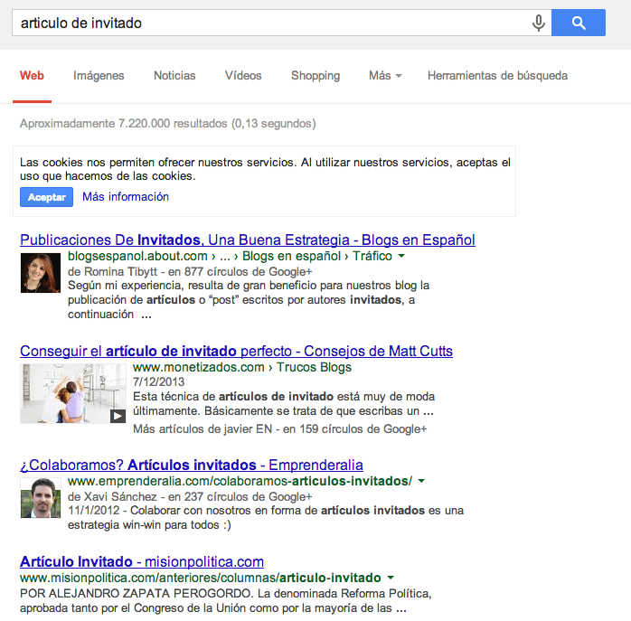 ejemplo resultados google