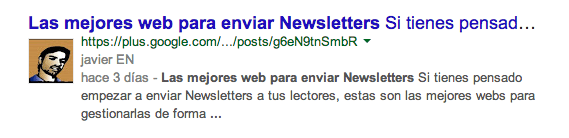 resultado de busqueda en google