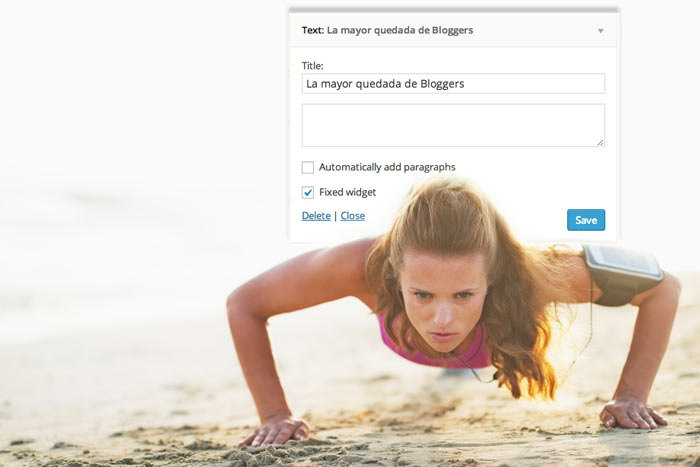 fijar widgets en wordpress