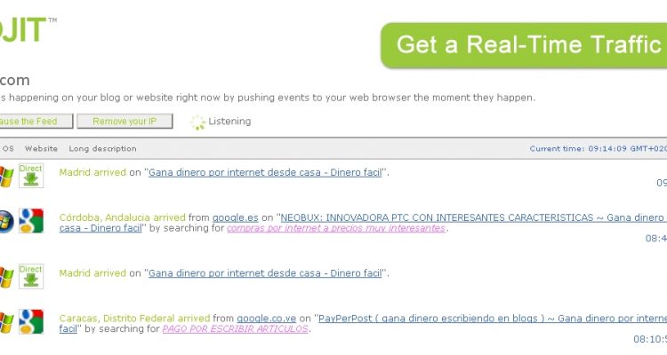 11 razones para usar FEEDJIT y conocer las visitas en tiempo real.