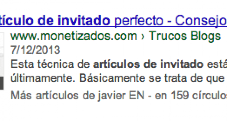 resultado de articulo de invitado en google